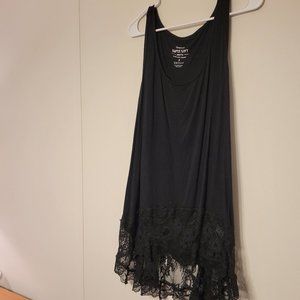 Torrid Size 3 High Low Black Lace Bottom Super Soft Tank
